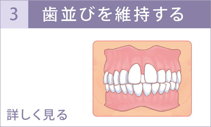 歯並びを維持する
